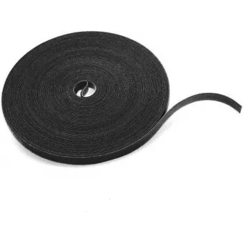 DSIT Cinta de velcro 20 mm x 25 m negro