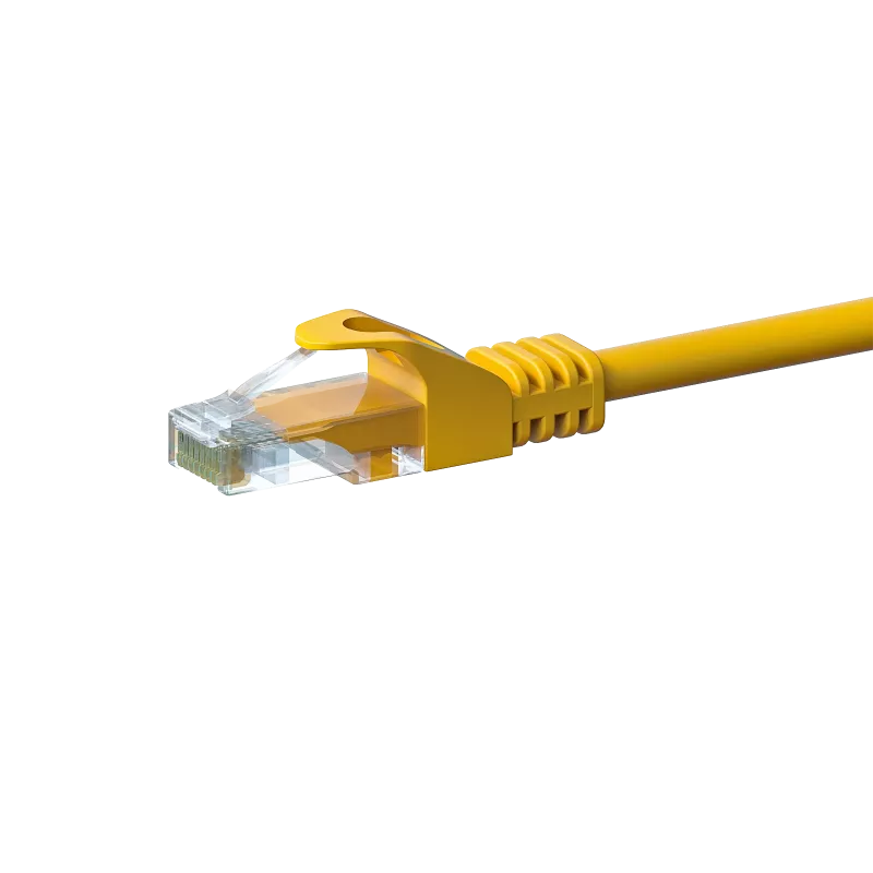 Cable de red DSIT CAT5e U/UTP, 3 m, amarillo, 100% cobre, RJ45, 1 Gbit/s