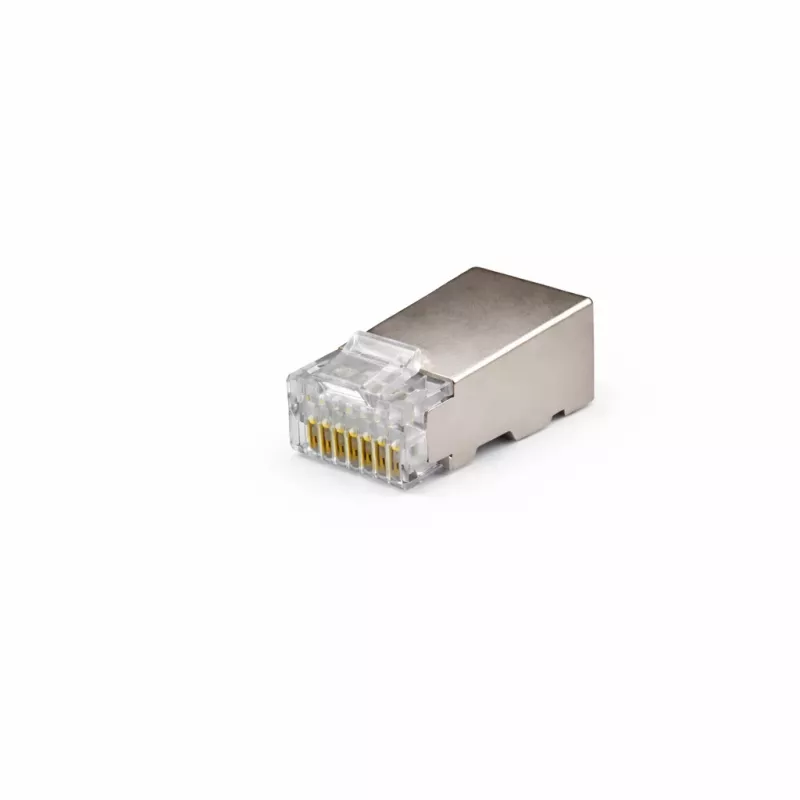 Conector de red DSIT FTP RJ45 CAT5e para hilos flexibles y macizos - pack de 10
