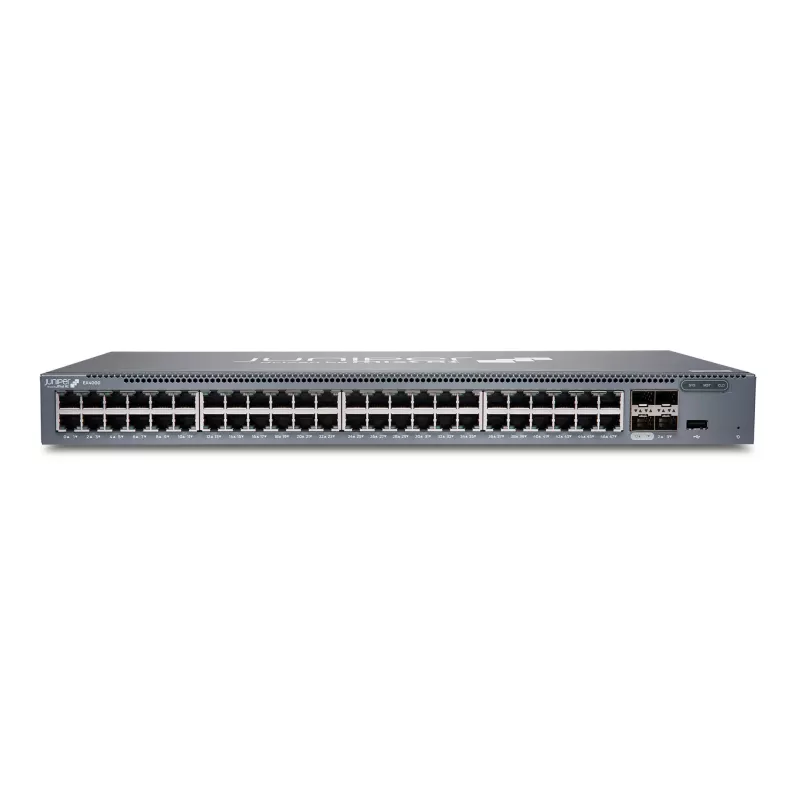 Switch gestionable L3 Juniper Networks EX4000-48T de 48 puertos 10/100/1000 con enlaces ascendentes de 10G