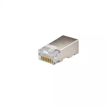 Conector de red DSIT FTP RJ45 CAT6 para cables de conductor macizo - pack de 10