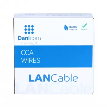 Cable de red DSIT CAT5e F/UTP 50m flexible gris CCA en bobina (DC-FTP5CCA50-GRY)