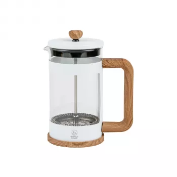 Cafetera y tetera de émbolo Leopold Vienna Franca French Press, 600 ml, blanca