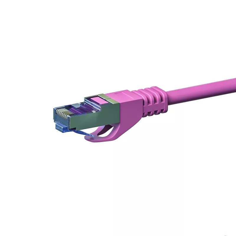 DSIT CAT 6a S/FTP LSOH cable de red patch, 30m, rosa, 10Gbps, 500MHz, RJ45