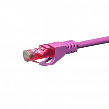 DSIT CAT6 U/UTP cable de red, 0,50 m, rosa, 100% cobre (DC-69-005)
