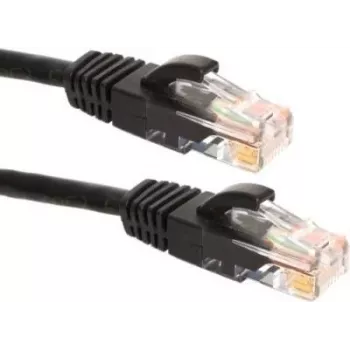 DSIT CAT6a U/UTP 100% cobre cable de red patch, 0,5m, negro