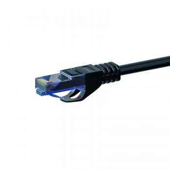 DSIT CAT6a U/UTP 100% cobre cable de red patch, 0,5m, negro