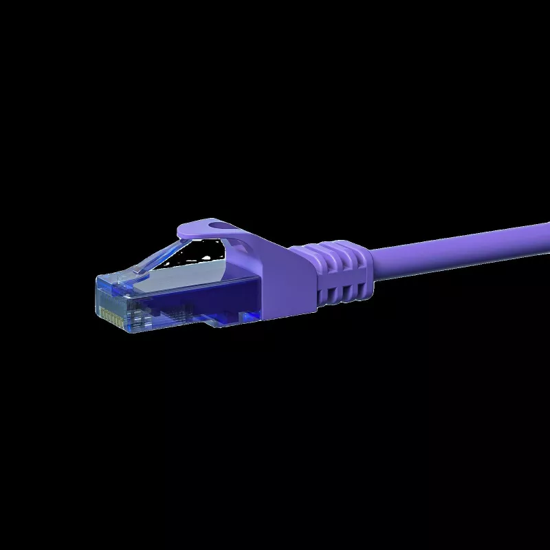 DSIT CAT6a cable patch Ethernet, U/UTP, 100% cobre, 1m, violeta (DC-U6A8-010)