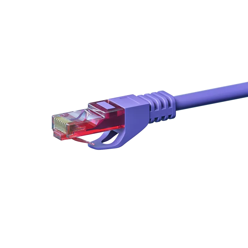 DSIT CAT6 U/UTP cable de red patch, 1,5 m, violeta, 100% cobre