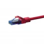 DSIT CAT6a U/UTP 100% cobre cable patch, 20 m, rojo, conector macho RJ45 a macho, 10 Gbit/s, 500 MHz