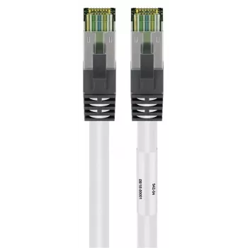 DSIT Cable de red RJ45 S/FTP PiMF con cable CAT 8 blanco 1 m
