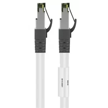 DSIT Cable de red RJ45 S/FTP PiMF con cable CAT 8 blanco 1 m