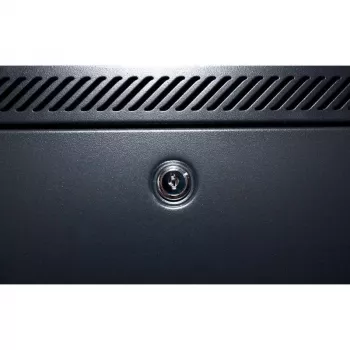 DSIT Armario rack de pared 18U con puerta metálica, 600x450x900 mm, negro