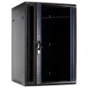 DSIT Armario rack de pared 27U con puerta de cristal, 600x600x1300 mm, negro