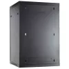 DSIT Armario rack de pared 27U con puerta de cristal, 600x600x1300 mm, negro
