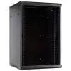 DSIT Armario rack de pared 27U con puerta de cristal, 600x600x1300 mm, negro