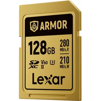 Lexar Professional ARMOR GOLD 128GB SDXC UHS-II V60 tarjeta de memoria (LSDAMGL128G-RNNNG)