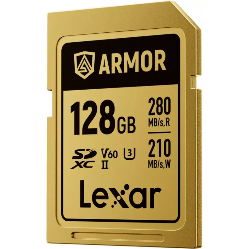 Lexar Professional ARMOR GOLD 128GB SDXC UHS-II V60 tarjeta de memoria (LSDAMGL128G-RNNNG)