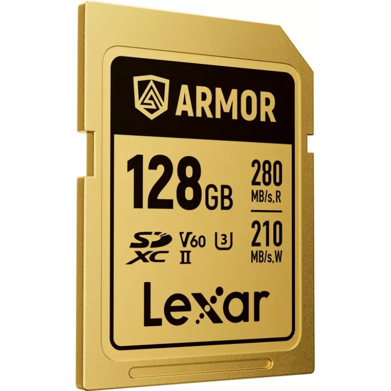 Lexar Professional ARMOR GOLD 128GB SDXC UHS-II V60 tarjeta de memoria (LSDAMGL128G-RNNNG)