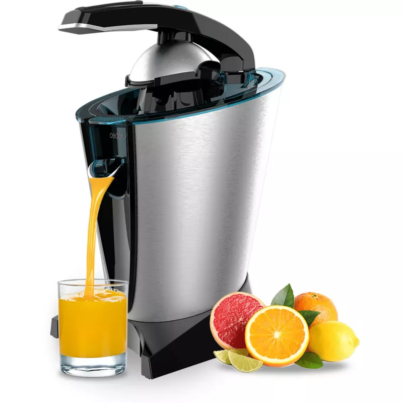 Cecotec Essential Vita Hyden 600 Steel Exprimidor eléctrico – acero inoxidable/negro, 600 W