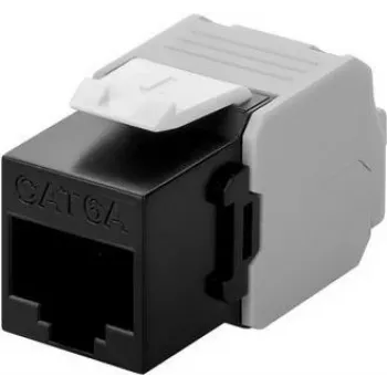Conector de red keystone DS-IT CAT6a UTP - sin herramientas - negro (DS-KC-UTP6A-TL-1)