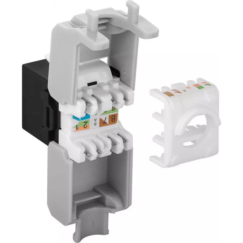 Conector de red keystone DS-IT CAT6a UTP - sin herramientas - negro (DS-KC-UTP6A-TL-1)