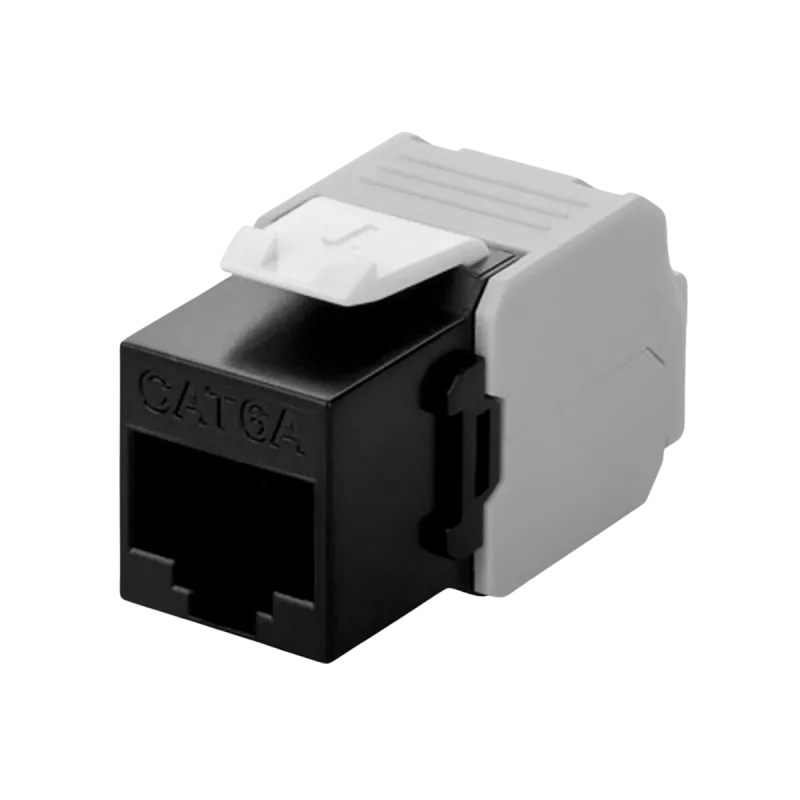 Conector de red keystone DS-IT CAT6a UTP - sin herramientas - negro (DS-KC-UTP6A-TL-1)