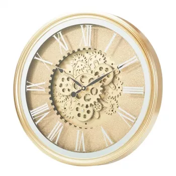 Reloj de pared NO NAME D50,7cm 837362990 – Reloj analógico redondo de cuarzo, negro, estilo industrial, a pilas