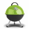 FIELDMANN FZG 1000G Barbacoa de carbón, 44 cm parrilla cromada, cuerpo de acero esmaltado, soporte de tres patas, recogedor de cenizas extraíble, Negro