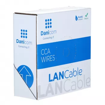 DSIT CAT5e Cable de red exterior F/UTP AWG 26/1 Flexible 100 metros Negro
