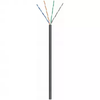 DSIT CAT6 Cable de red exterior U/UTP AWG 24/7 flexible 100m Negro