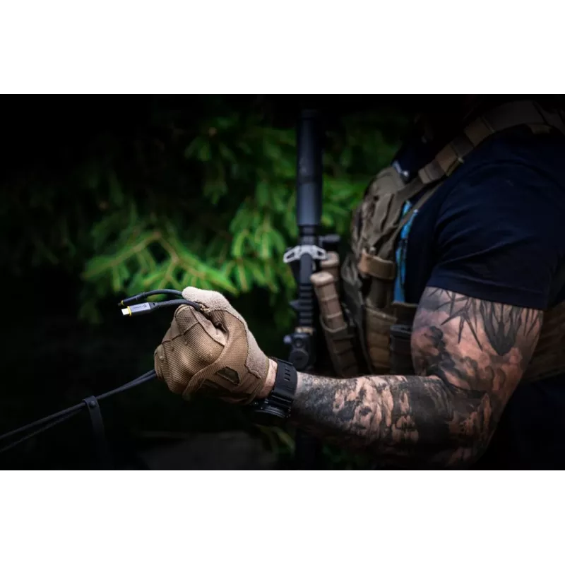 Tactical Fast Rope Aramid 2.0 Cable USB-A/USB-C 1m