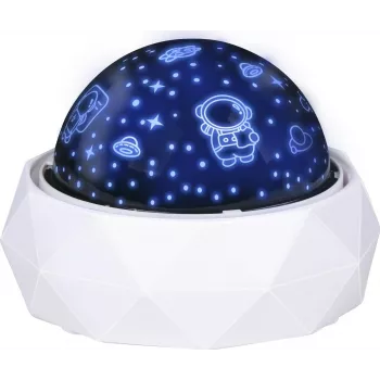 GRUNDIG Proyector de estrellas LED luz nocturna con constelaciones giratorias