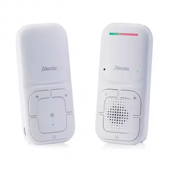 Alecto DBX130 Vigilabebés DECT con modo Full ECO, función intercomunicador, sensor de temperatura, canciones de cuna y luz nocturna
