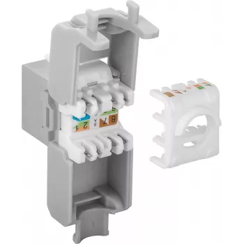 DS-IT Toma de red Keystone CAT6a UTP - sin herramientas - gris (DS-KC-UTP6A-TL-2)