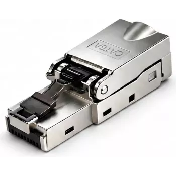 DSIT Conector de red RJ45 S/FTP CAT6a sin herramientas para cable flexible