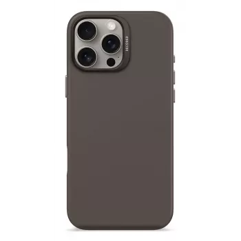 DECODED Funda de silicona antibacteriana para iPhone 16 Pro Max MagSafe negra