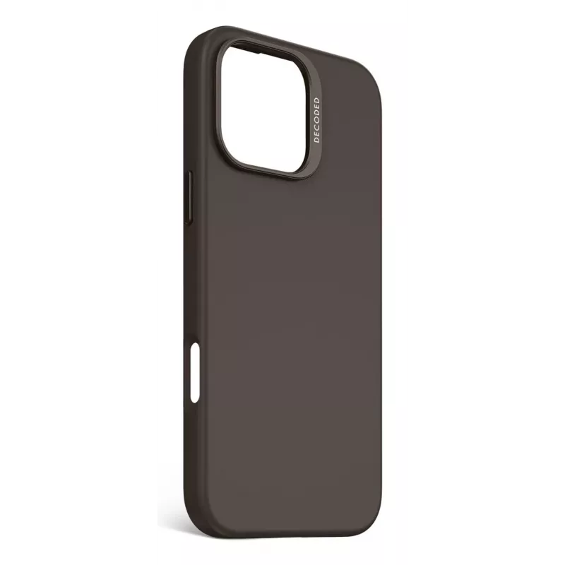 DECODED Funda de silicona antibacteriana para iPhone 16 Pro Max MagSafe negra