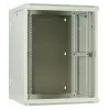 DSIT DS6615W-DOUBLE Armario de servidor reversible de pared 6U con puerta de vidrio templado, blanco (600x450x370 mm)