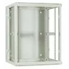 DSIT DS6615W-DOUBLE Armario de servidor reversible de pared 6U con puerta de vidrio templado, blanco (600x450x370 mm)