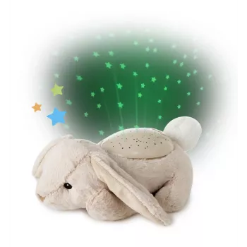 Cloud b Twilight Buddies Conejo Luz nocturna proyector de peluche beige