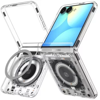 SPIGEN Funda Ultra Hybrid Pro MagSafe para Samsung Galaxy Z Flip8 Neo One – Transparente