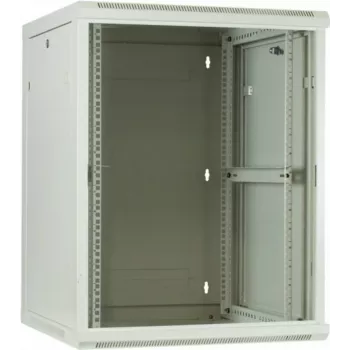 DSIT Armario de servidor de pared 12U con puerta de cristal, blanco, 600x600x635 mm