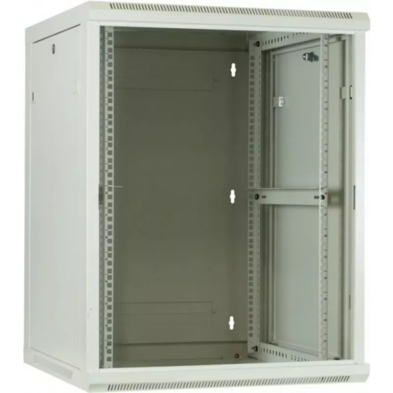 DSIT Armario de servidor de pared 12U con puerta de cristal, blanco, 600x600x635 mm