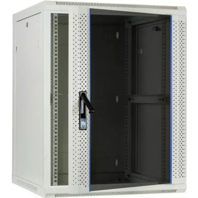 DSIT Armario de servidor de pared 12U con puerta de cristal, blanco, 600x600x635 mm