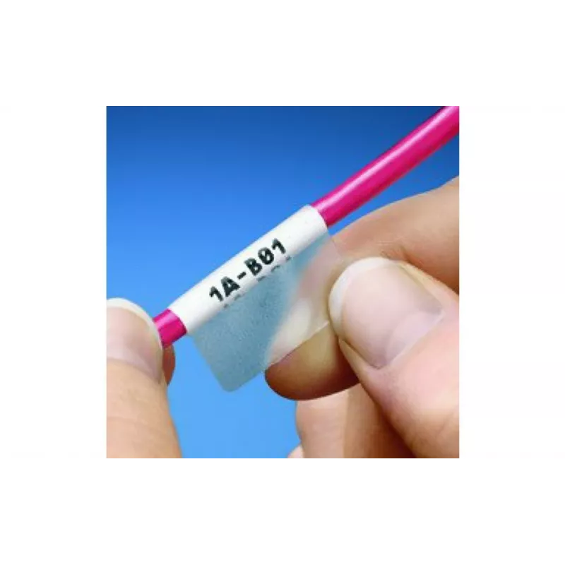 DSIT etiquetas de identificación de cables envolventes, 21 uds., blanco, material sintético resistente, para identificación y organización de cables