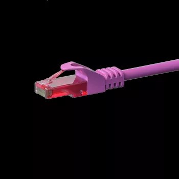 Cable de parcheo DSIT CAT6 U/UTP RJ45, 0,25 m, rosa, 100% cobre (DC-69-002)