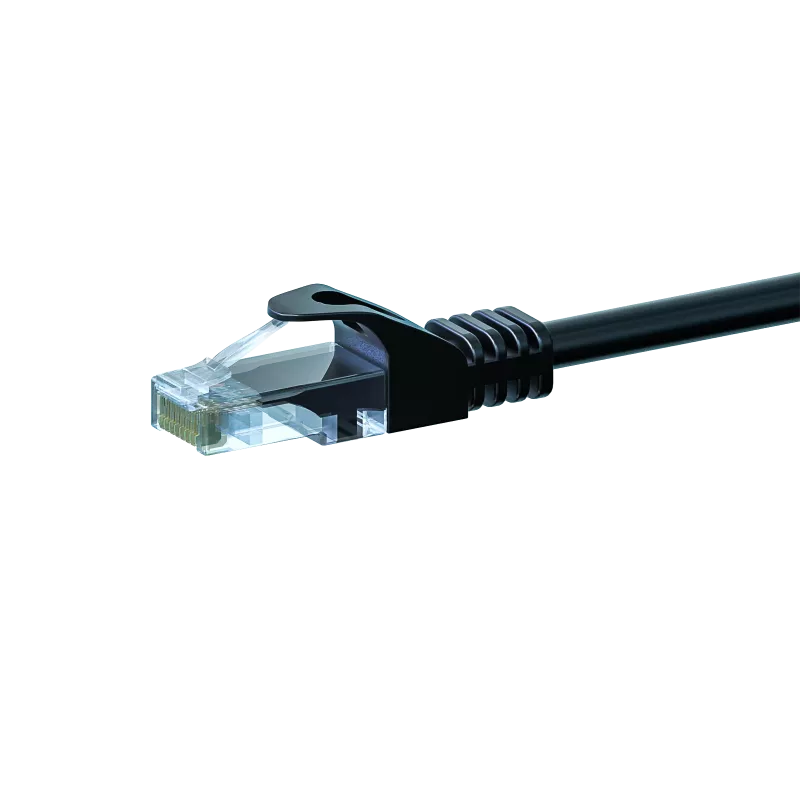 Cable de red DSIT CAT5e U/UTP, 20 m, negro, 100% cobre, RJ45, Gigabit Ethernet