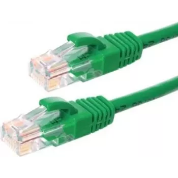 Cable de parcheo de red DSIT CAT5e U/UTP, 20 m, verde, 100% cobre, RJ45, Gigabit Ethernet, 100 MHz