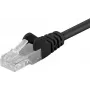 Cable de parcheo de red DSIT CAT 5e U/UTP, 0,25 m, negro, CCA, RJ45, Gigabit Ethernet